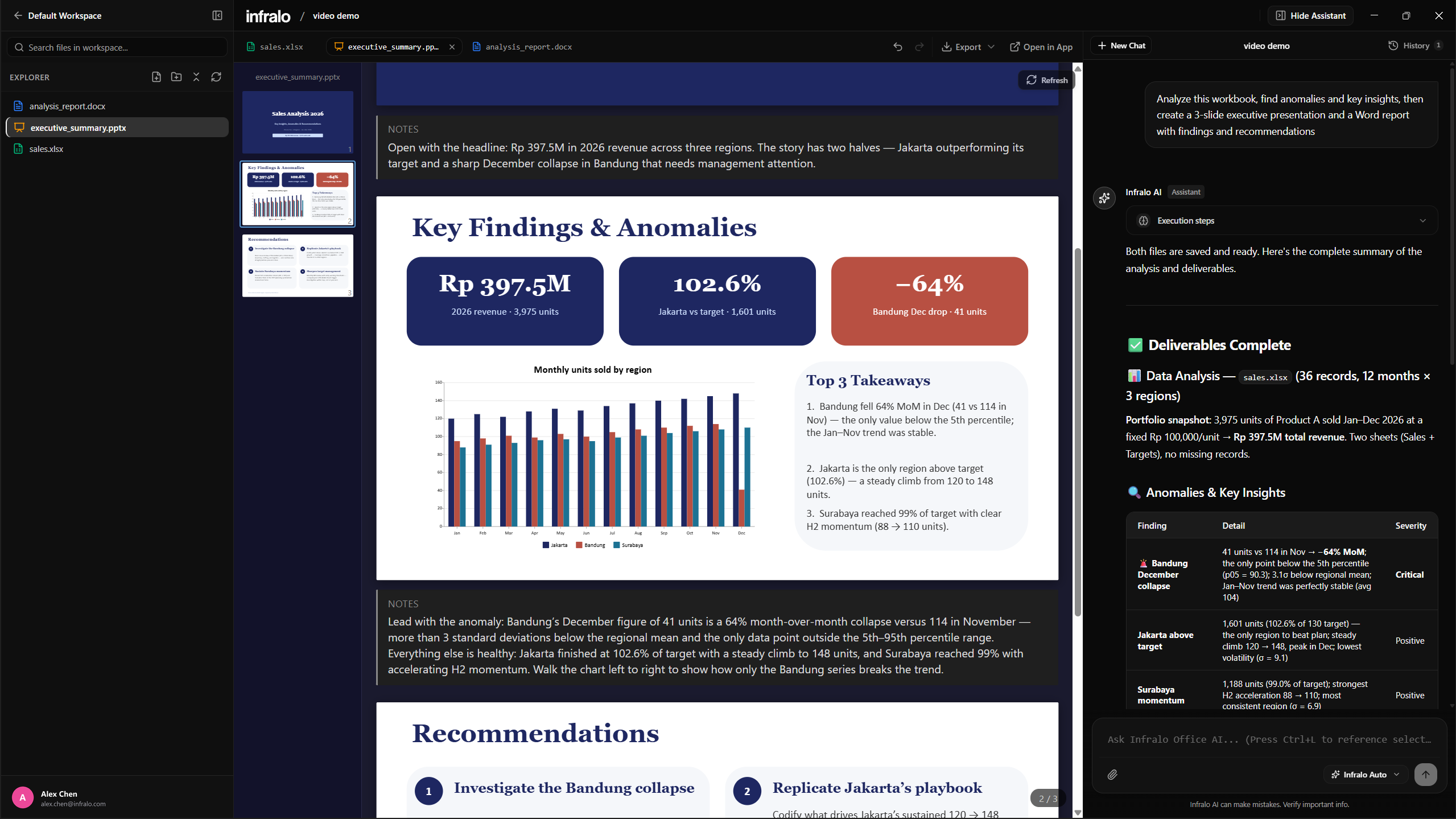 Infralo Office Preview Screenshot (Dark Mode)